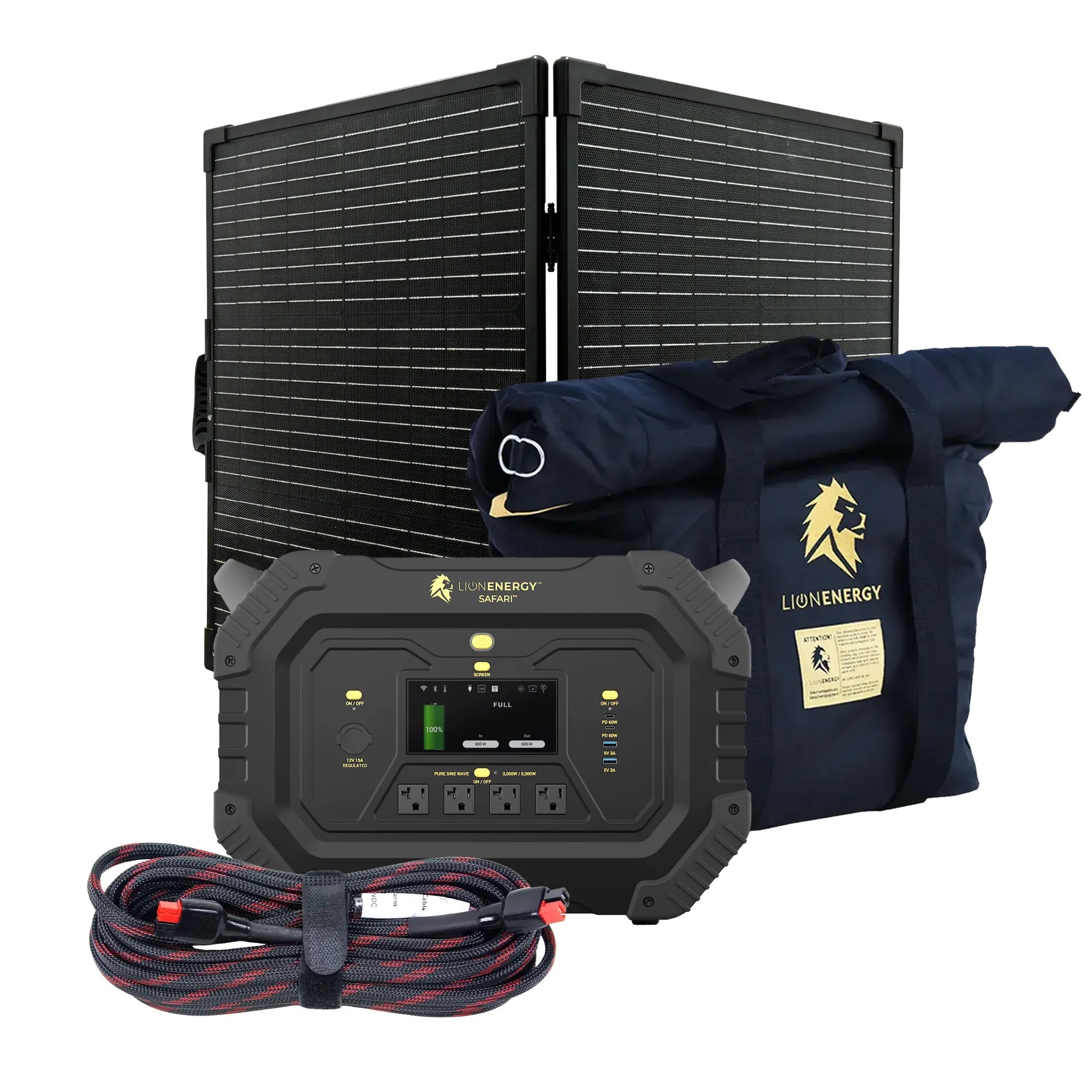 Lion Energy Safari - Portable Power Station Bundle