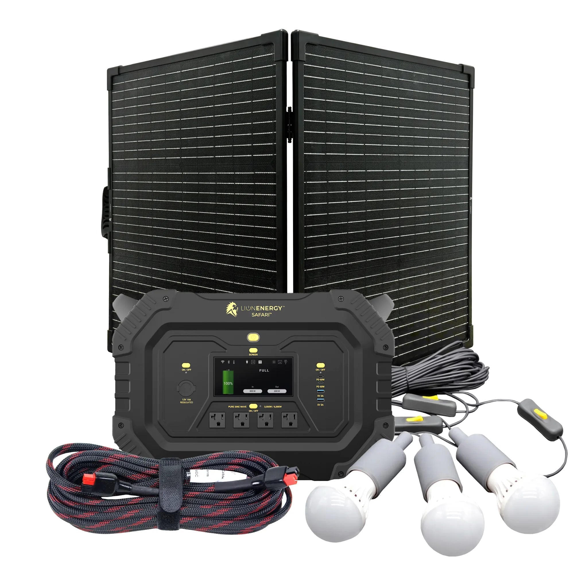 Lion Energy Safari - Portable Power Station Bundle