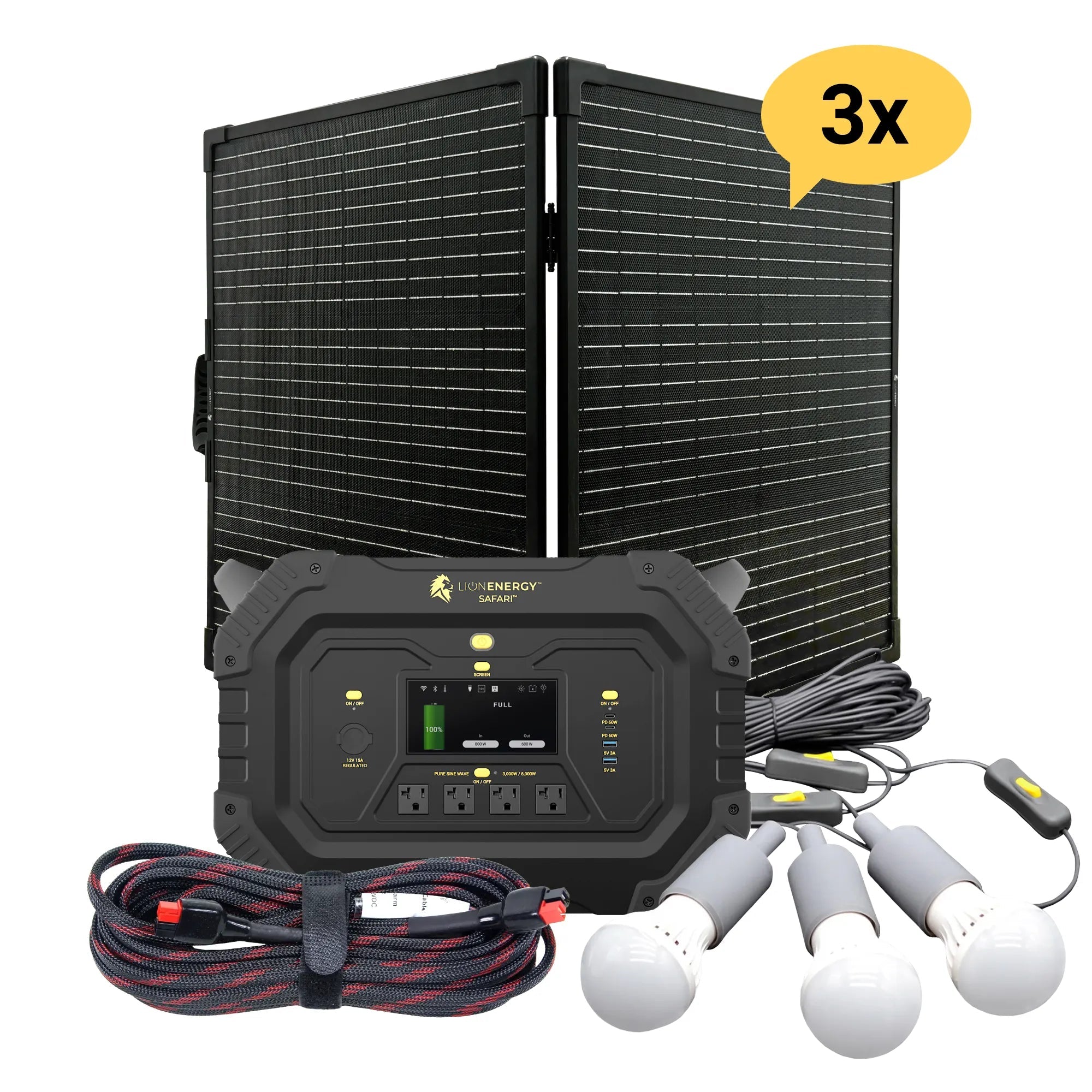 Lion Energy Safari - Portable Power Station Bundle