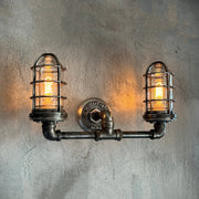 Double Sconce Iron Pipe Light - The Ironforge