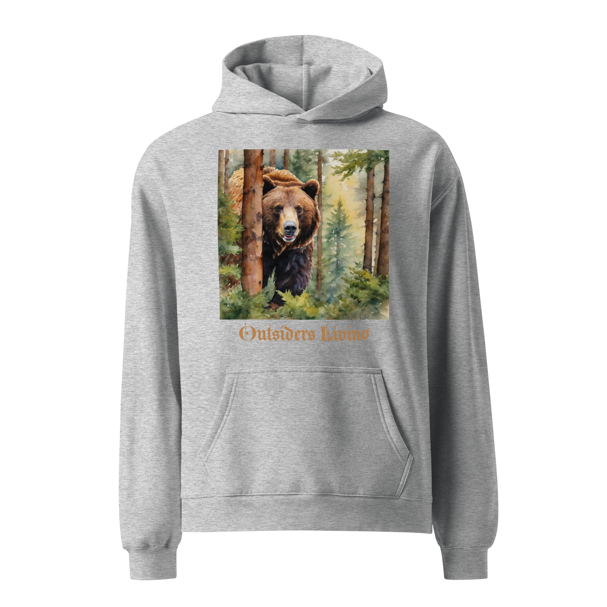 Outsiders Living Bear Water Color  Unisex Oversized Hoodie