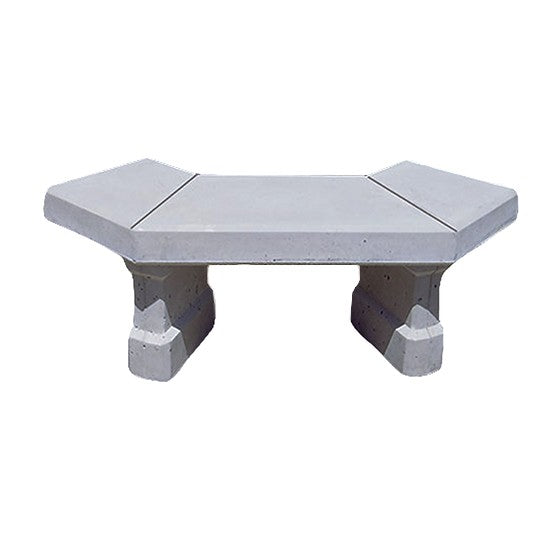 Keystone Curved Series Concrete Bench