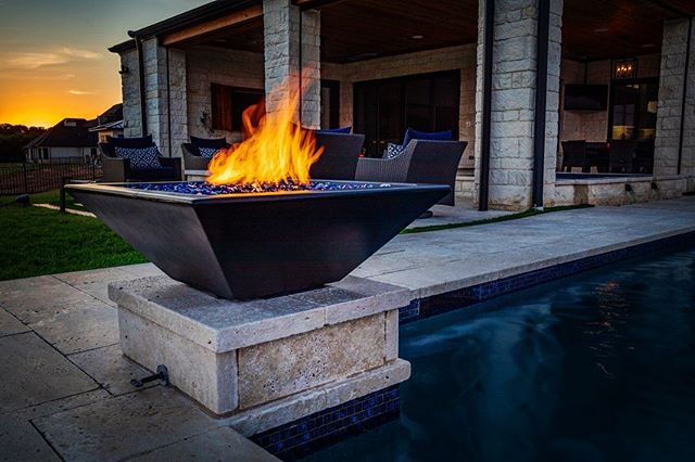 The Outdoor Plus Maya Fire Bowl GFRC Concrete