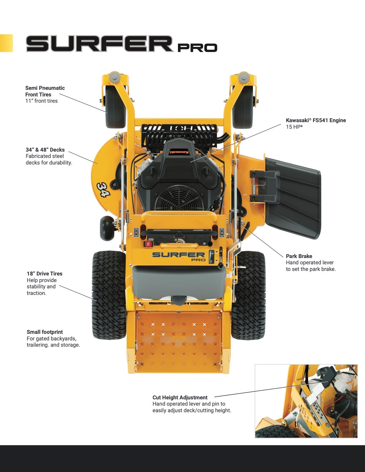 SCP- Hustler Surfer Pro 15HP Stand On Mower