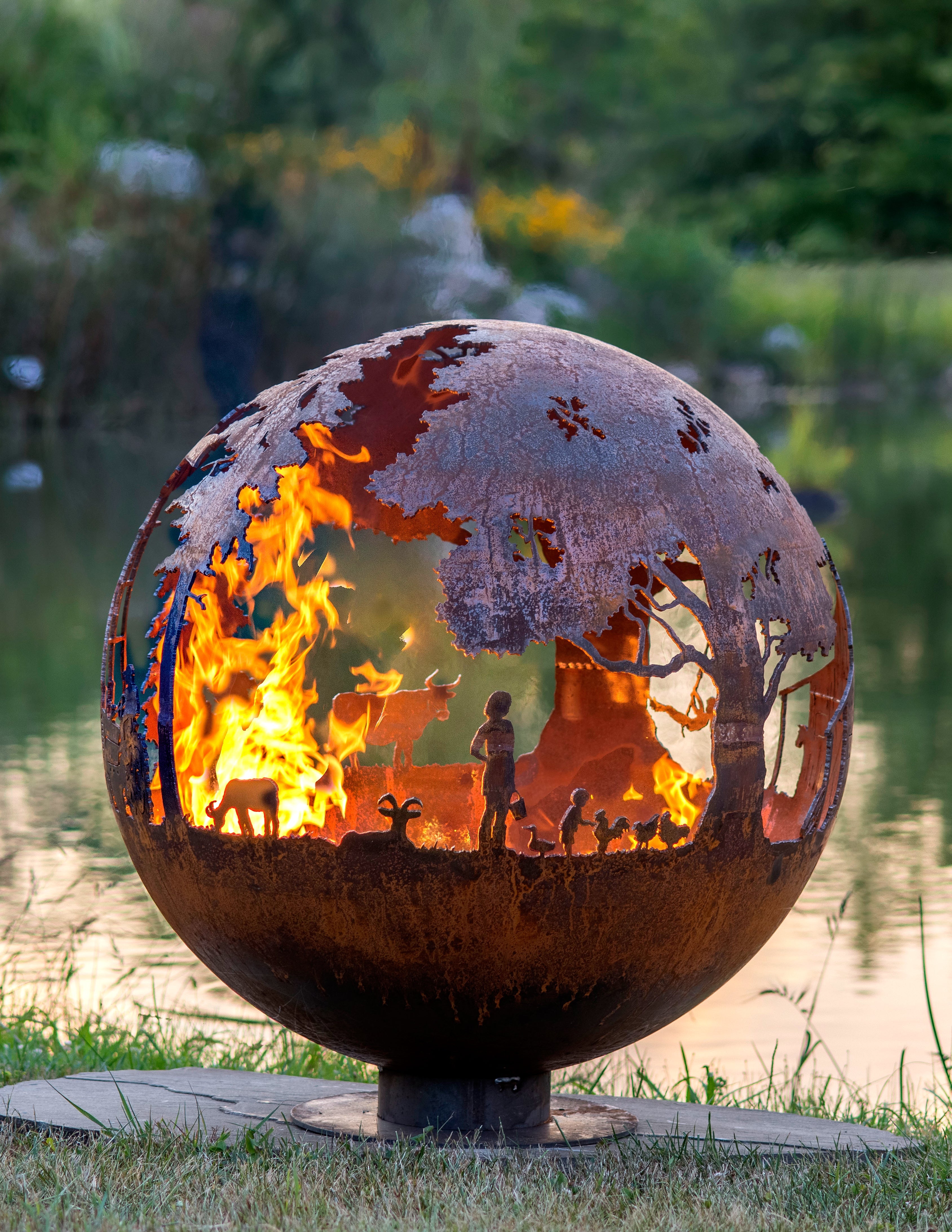 The Fire Pit Gallery Appel Crisp Farms-Farm Fire Pit Sphere