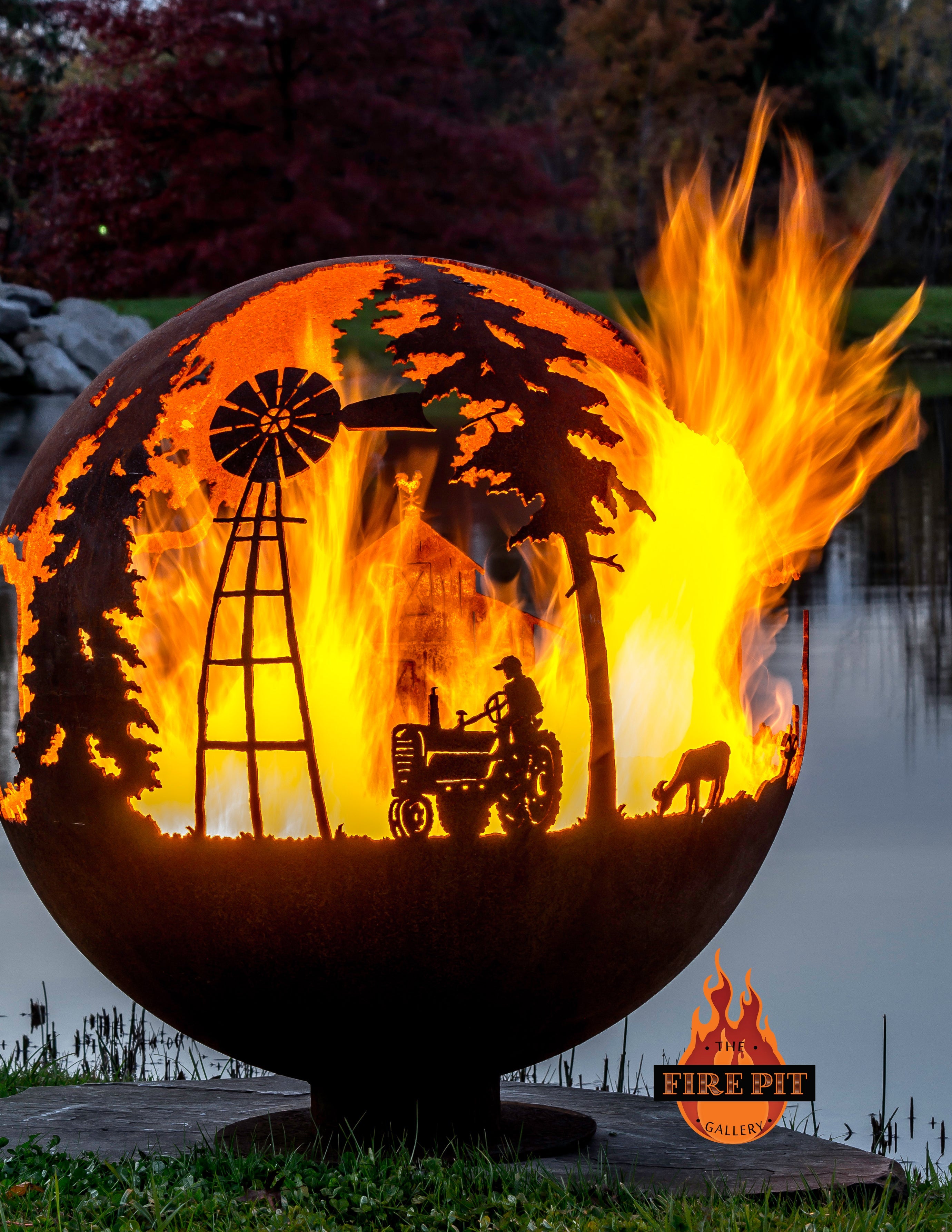 The Fire Pit Gallery Appel Crisp Farms-Farm Fire Pit Sphere