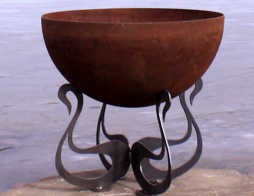 The Fire Pit Gallery Sounds of Fire-Swan Fire pit 30″ Firebowl
