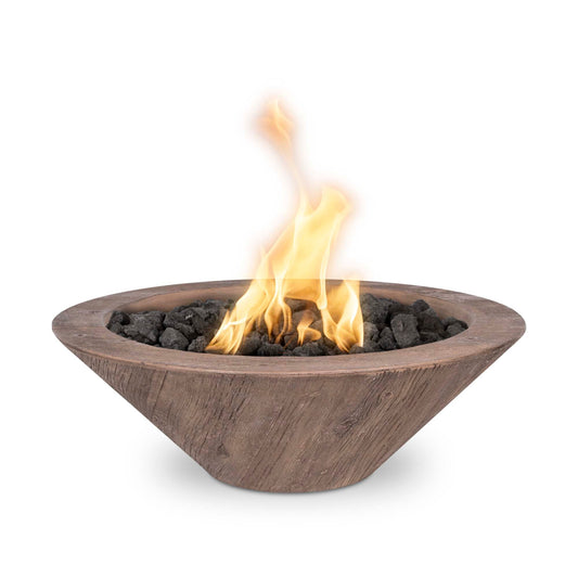 The Outdoor Plus Cazo Fire Bowl Wood Grain Concrete