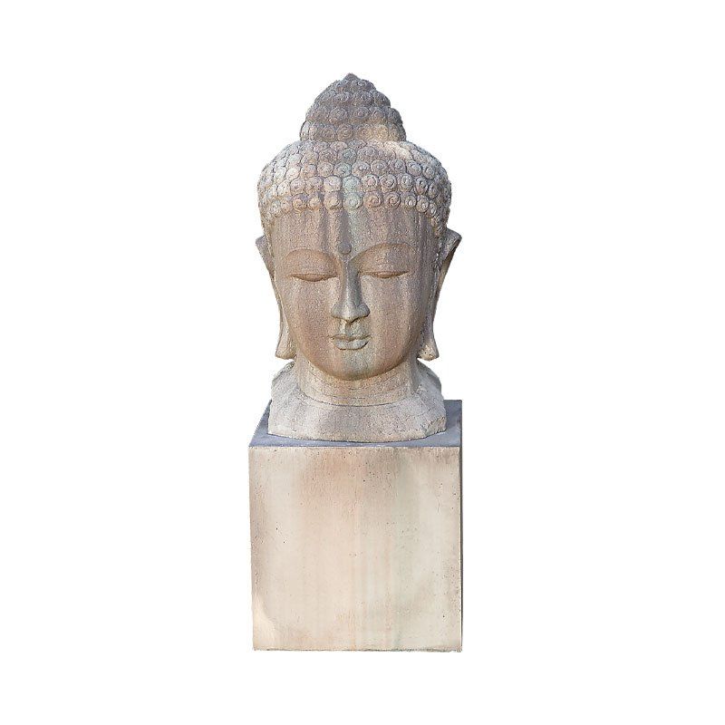 Phoenix Precast Products Buddha Head on Pedestal