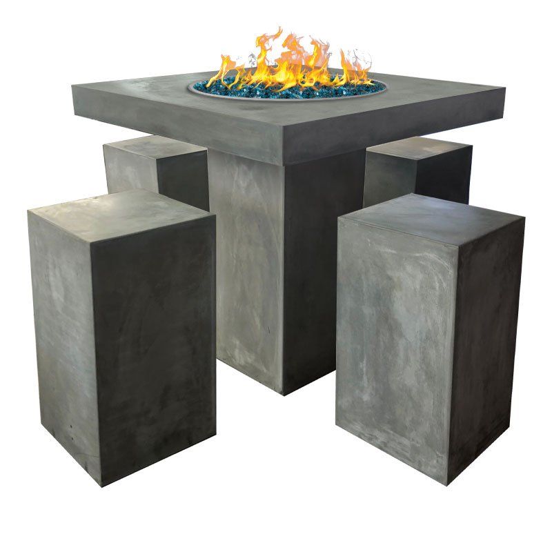 Phoenix Precast Products Piazza Bistro Table with Fire