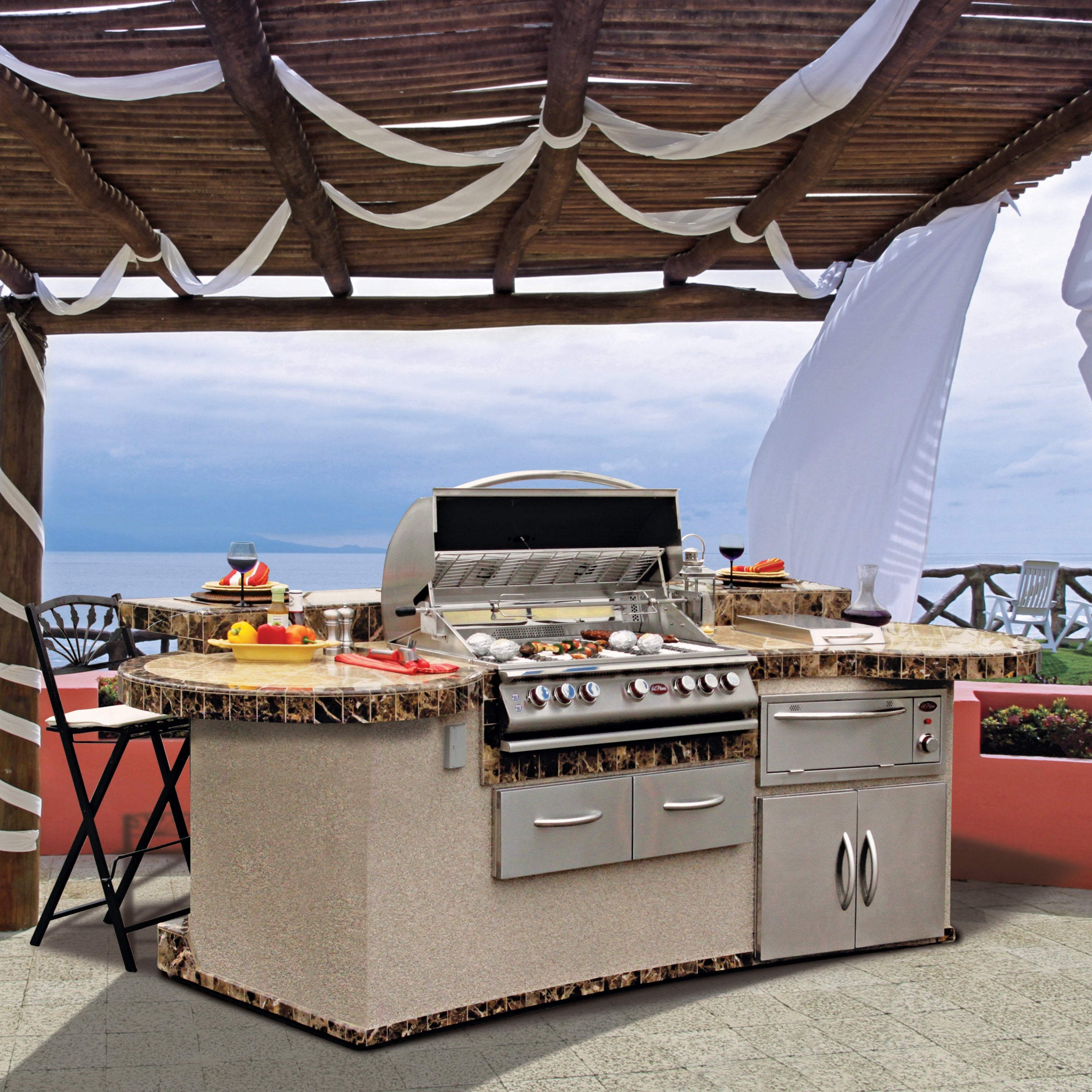 Cal Flame Pavilion GPV3032 BBQ Island