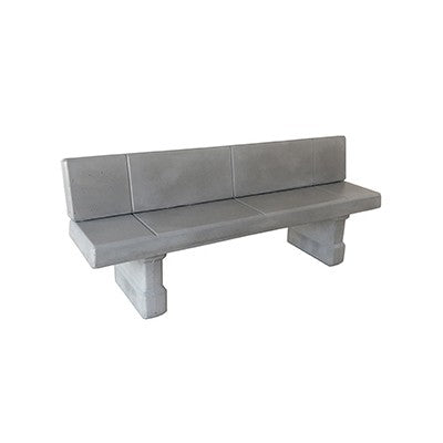 Keystone Series With Back Concrete Bench