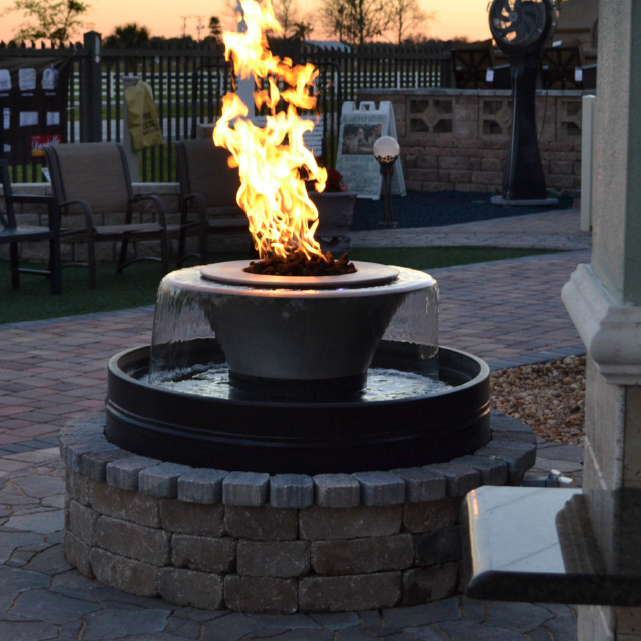 The Outdoor Plus 60″ Round Olympian 360° Spill Fire & Water Fountain