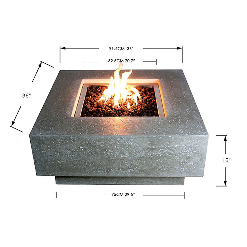 Elementi Manhattan Fire Table LP Gas