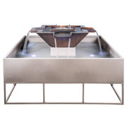 The Outdoor Plus 60″ Square Olympian 4-Way Spill Fire & Water Fountain