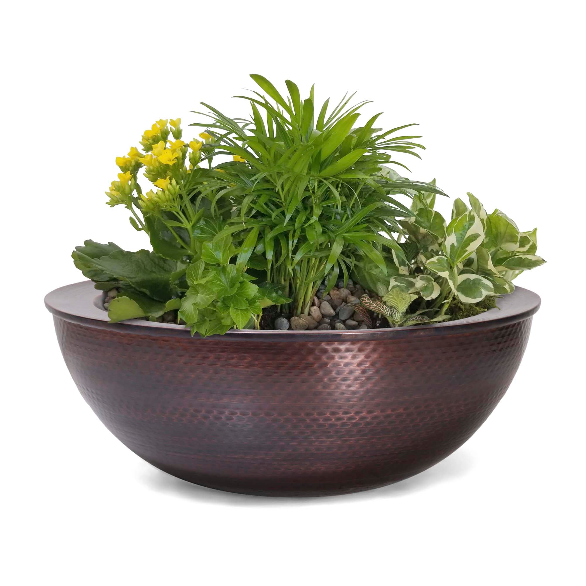 The Outdoor Plus  Sedona Copper Planter Bowl