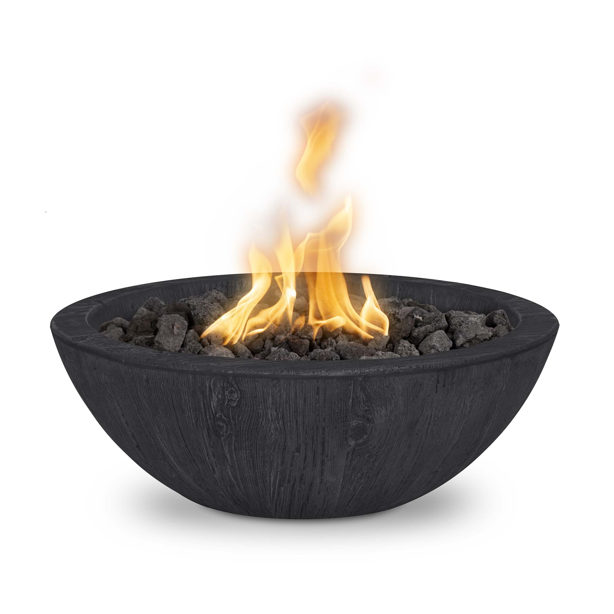 The Outdoor Plus Sedona Fire Bowl Wood Grain Concrete