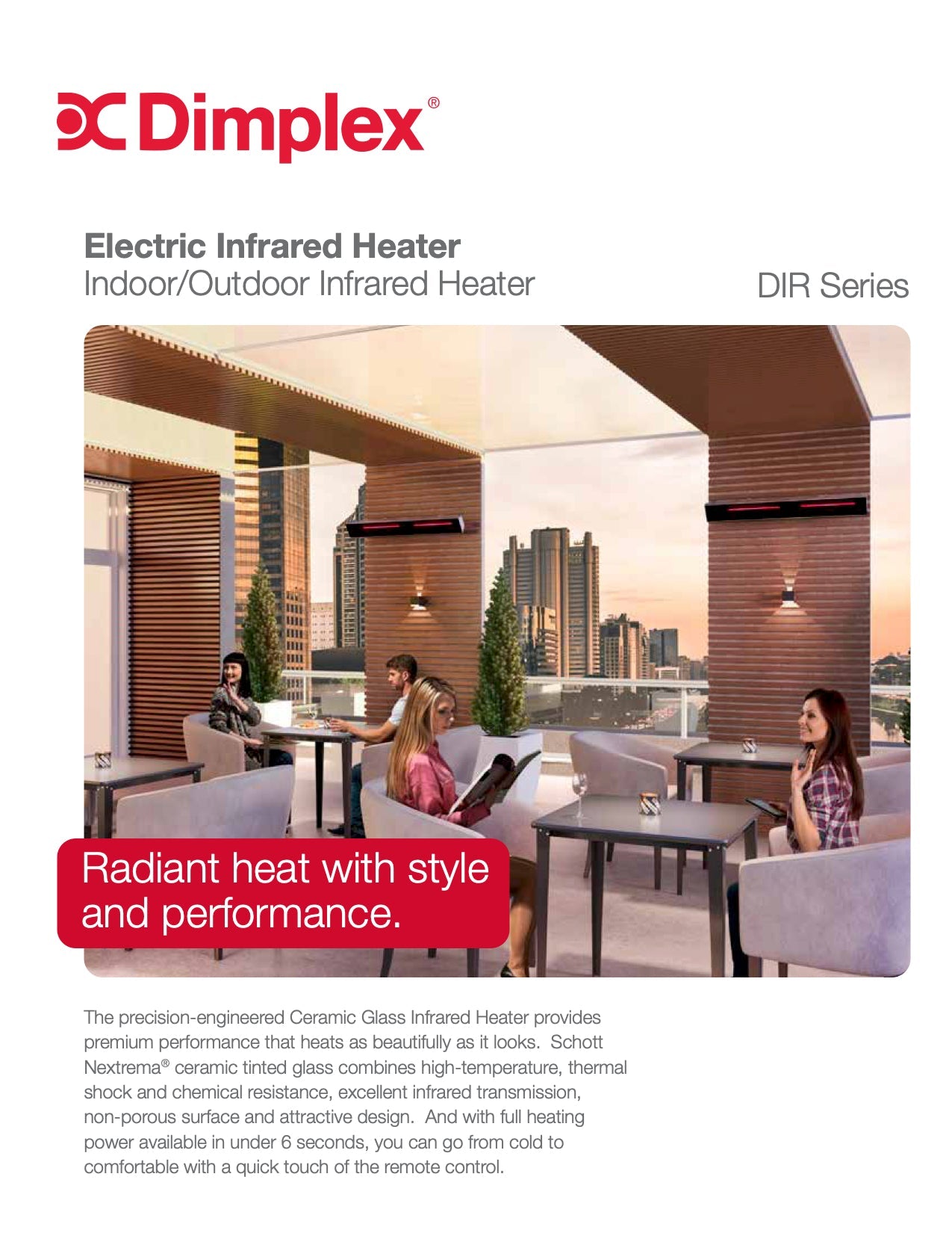 Dimplex Outdoor/Indoor Infared Heater 3000 Watt X-DIR30A10GR