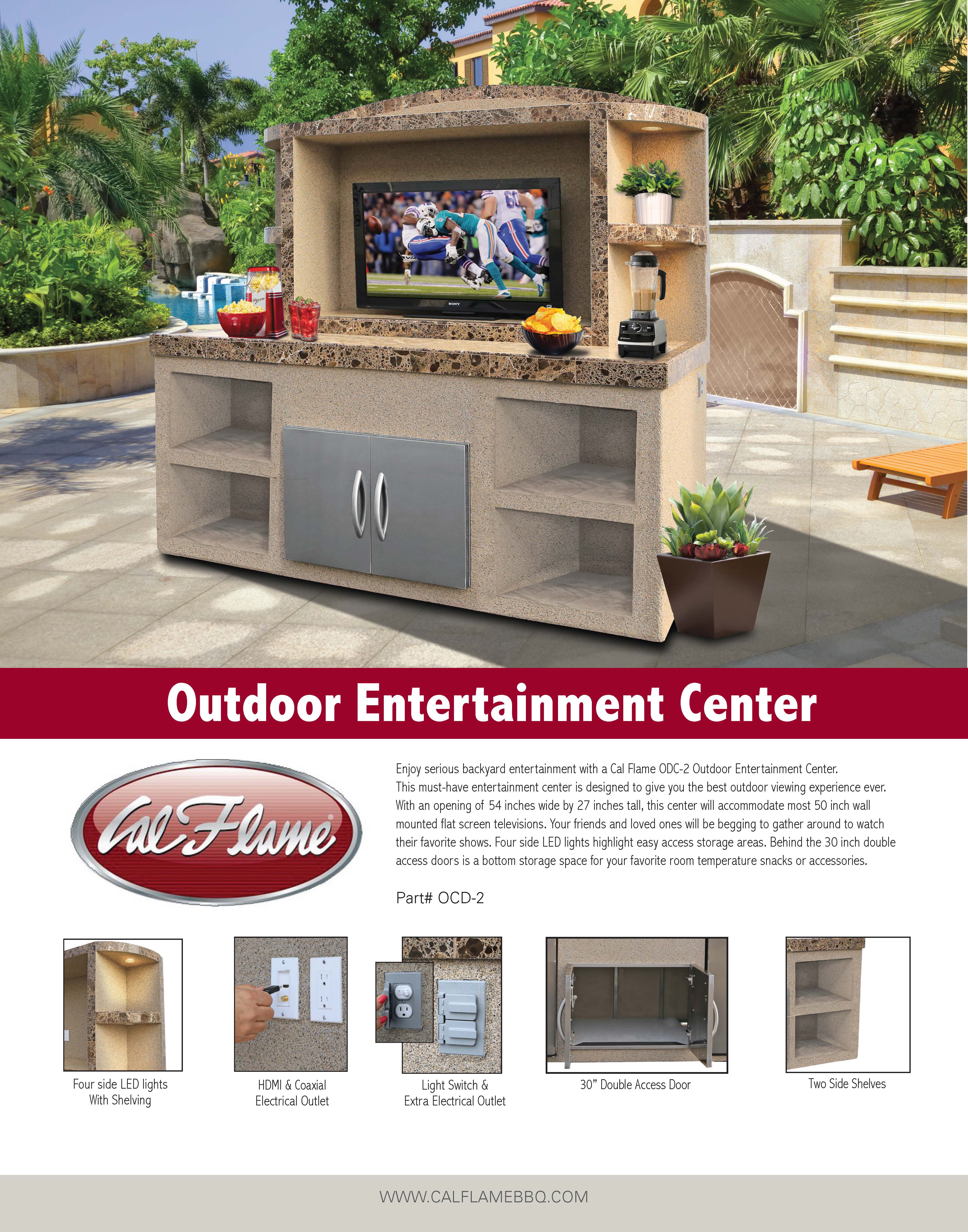 Cal Flame ODC-2 Crystal Entertainment Center