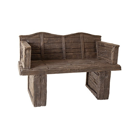 Wood With Back Concrete Bench