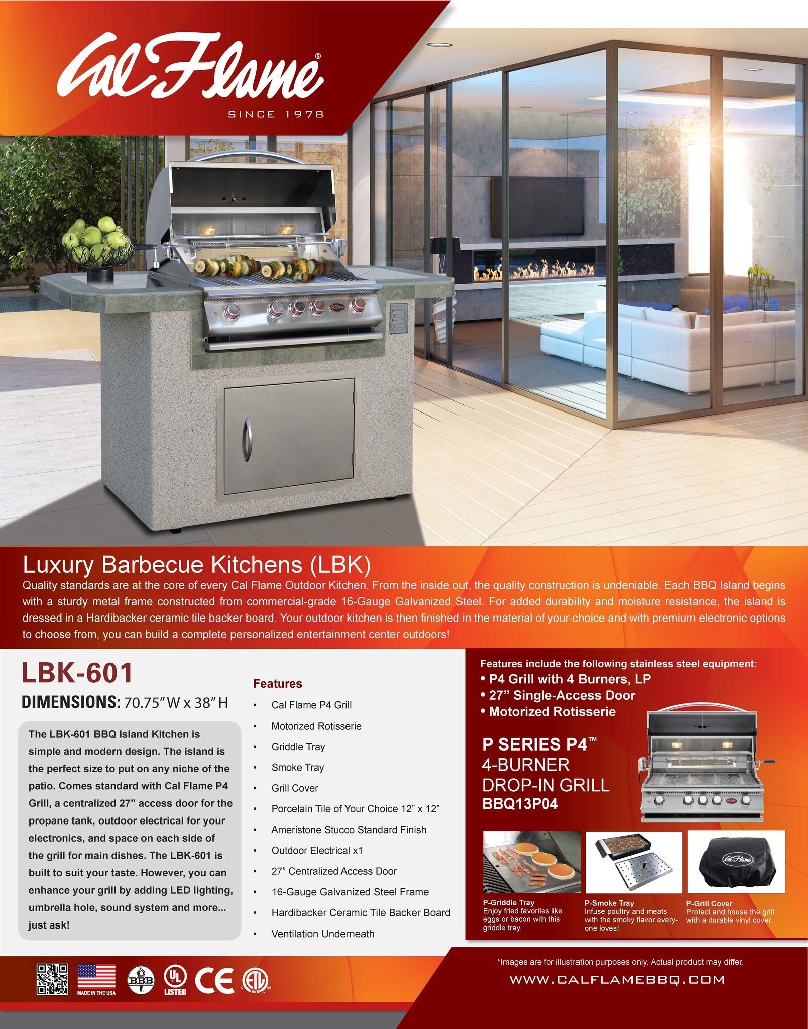 Cal Flame LBK-601 BBQ Island