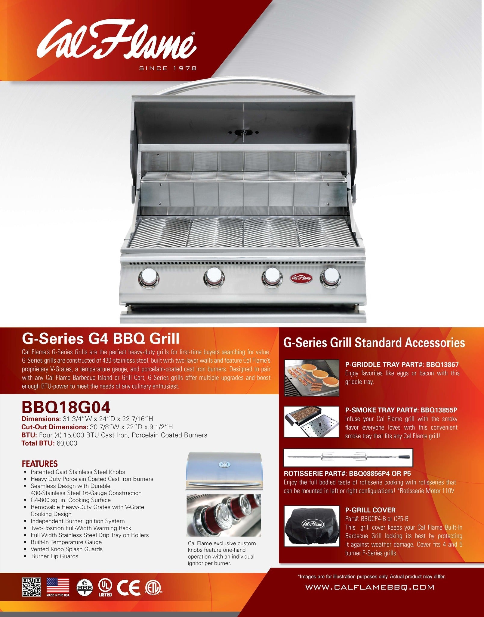 Cal Flame G Series 4 Burner Grill