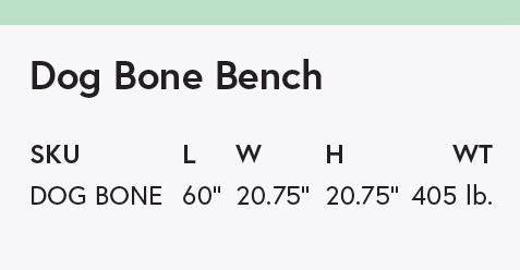 Dog Bone Concrete Bench