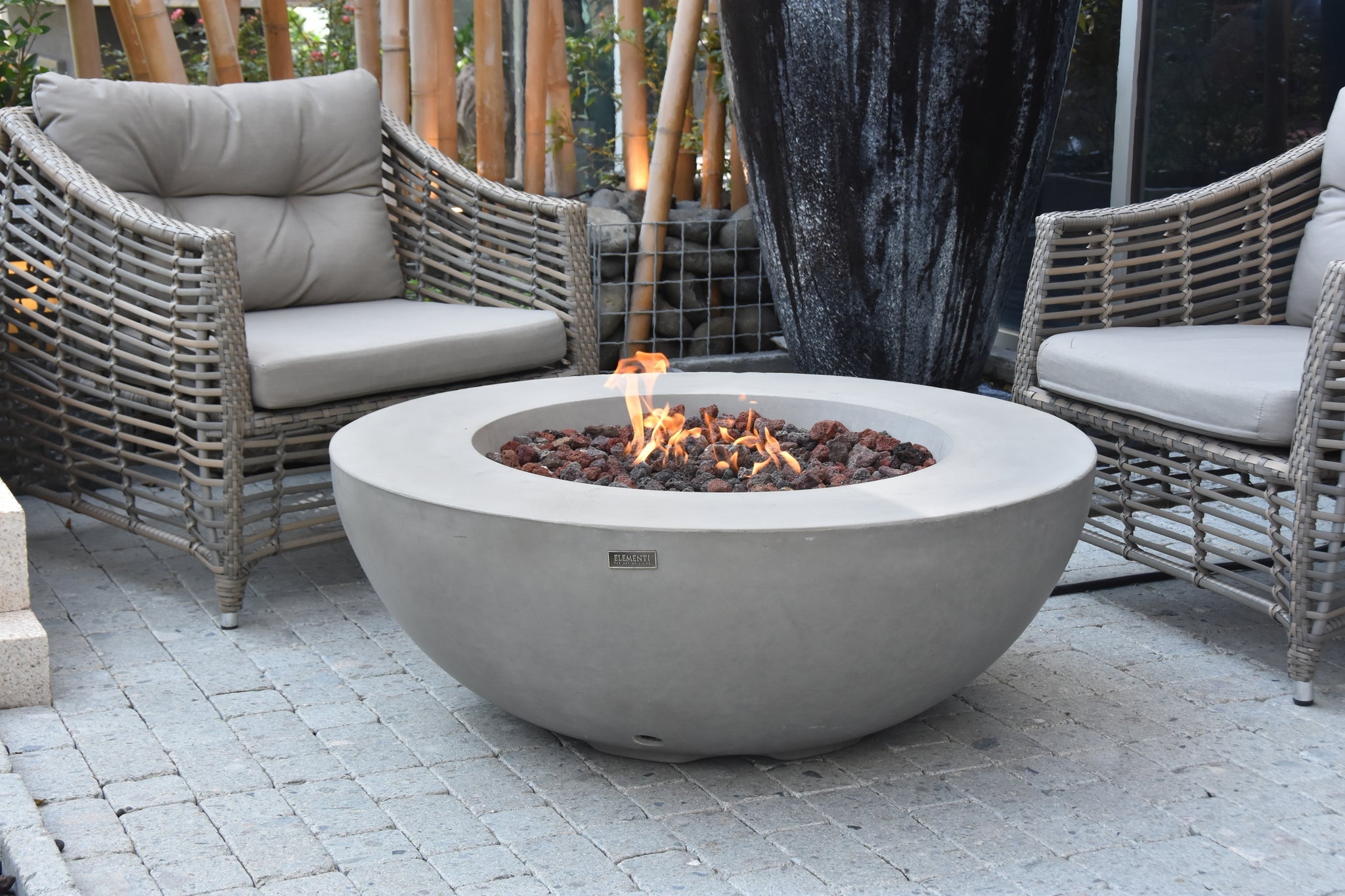 Elementi Lunar Bowl Fire Table LP Gas